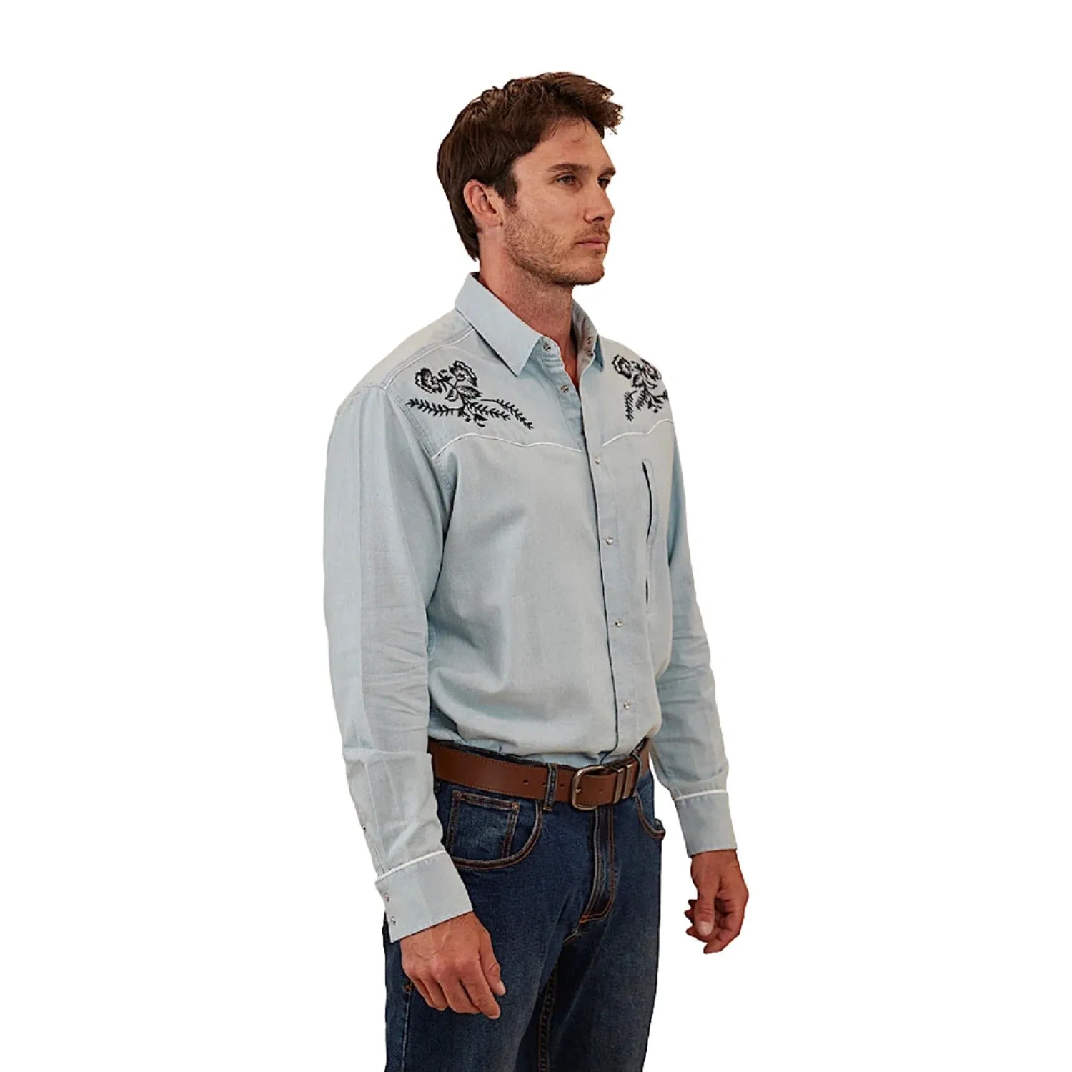 Ringers Western Men's Neilsen Western Dress Shirt - Chambray