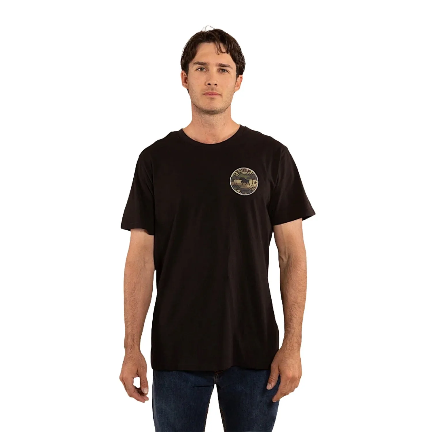 Ringers Western Men's Signature Bull Loose T-Shirt - Black/Camo