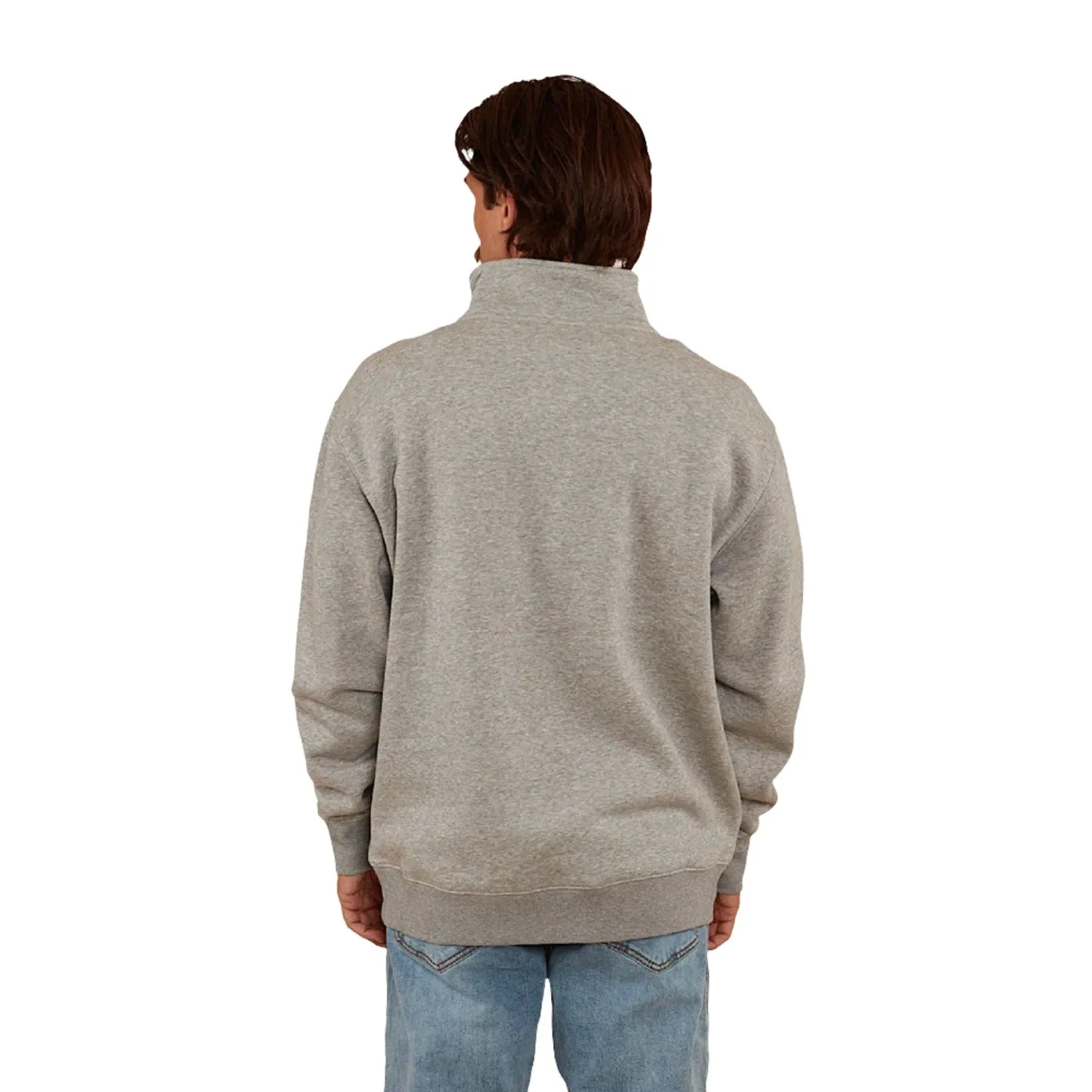 Ringers Western Men's Strand 1/4 Zip Crew - Grey Marle