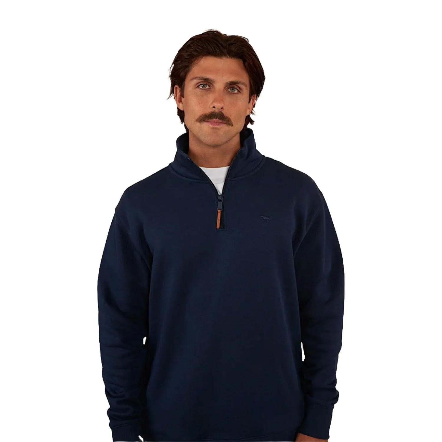 Ringers Western Men's Strand 1/4 Zip Crew - Navy