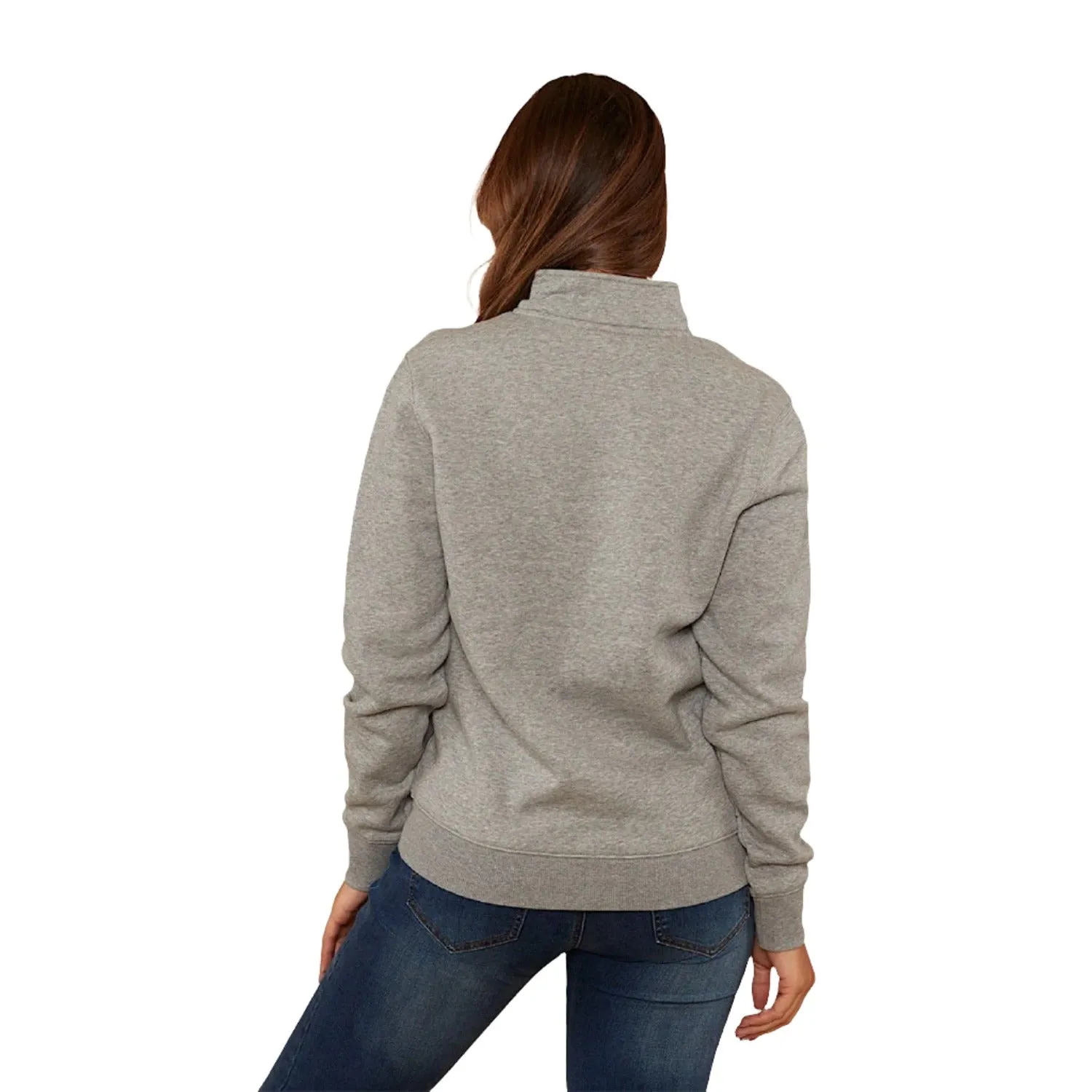 Ringers Western Peninsula Women's 1/4 Zip Crew - Grey Marle