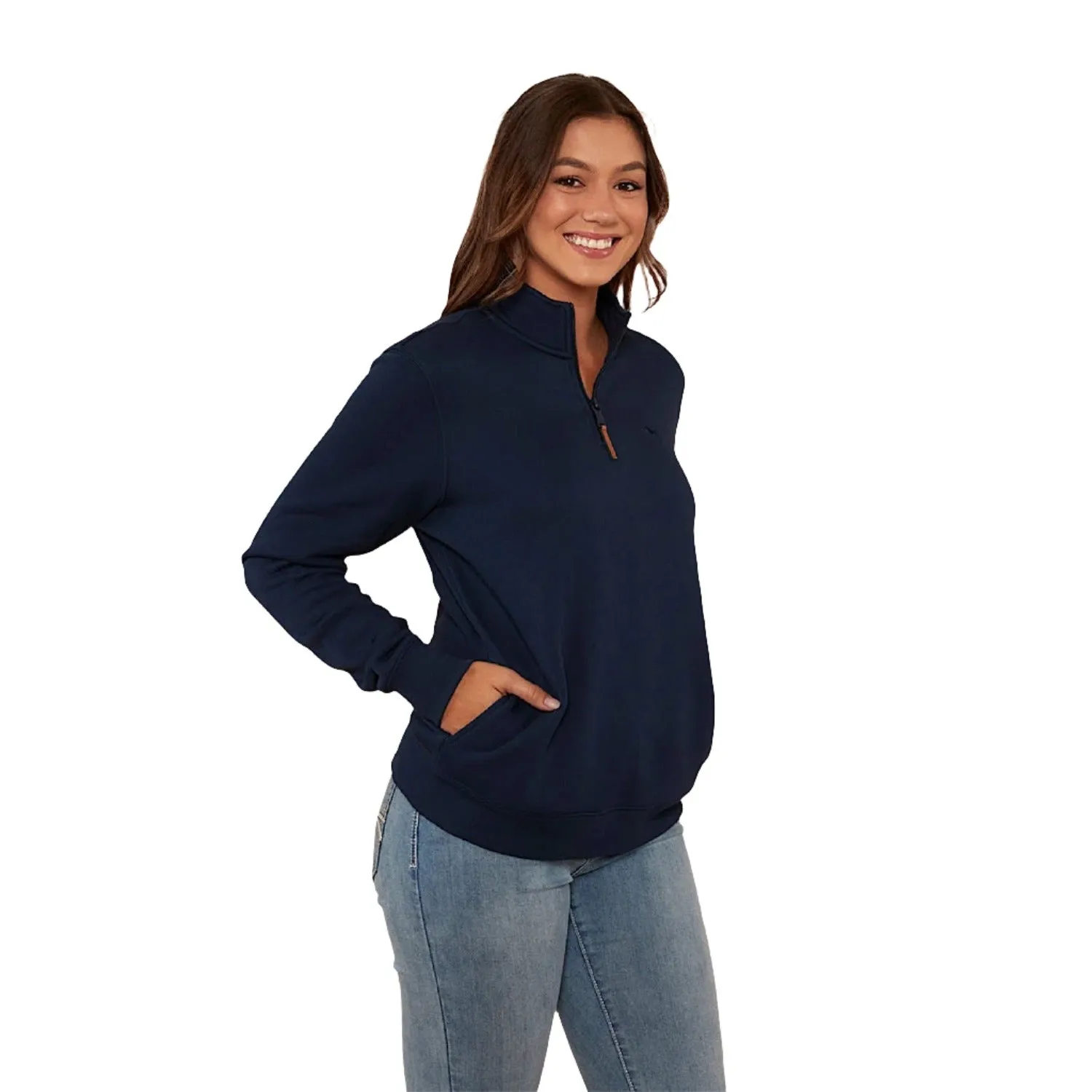 Ringers Western Peninsula Women's 1/4 Zip Crew - Navy