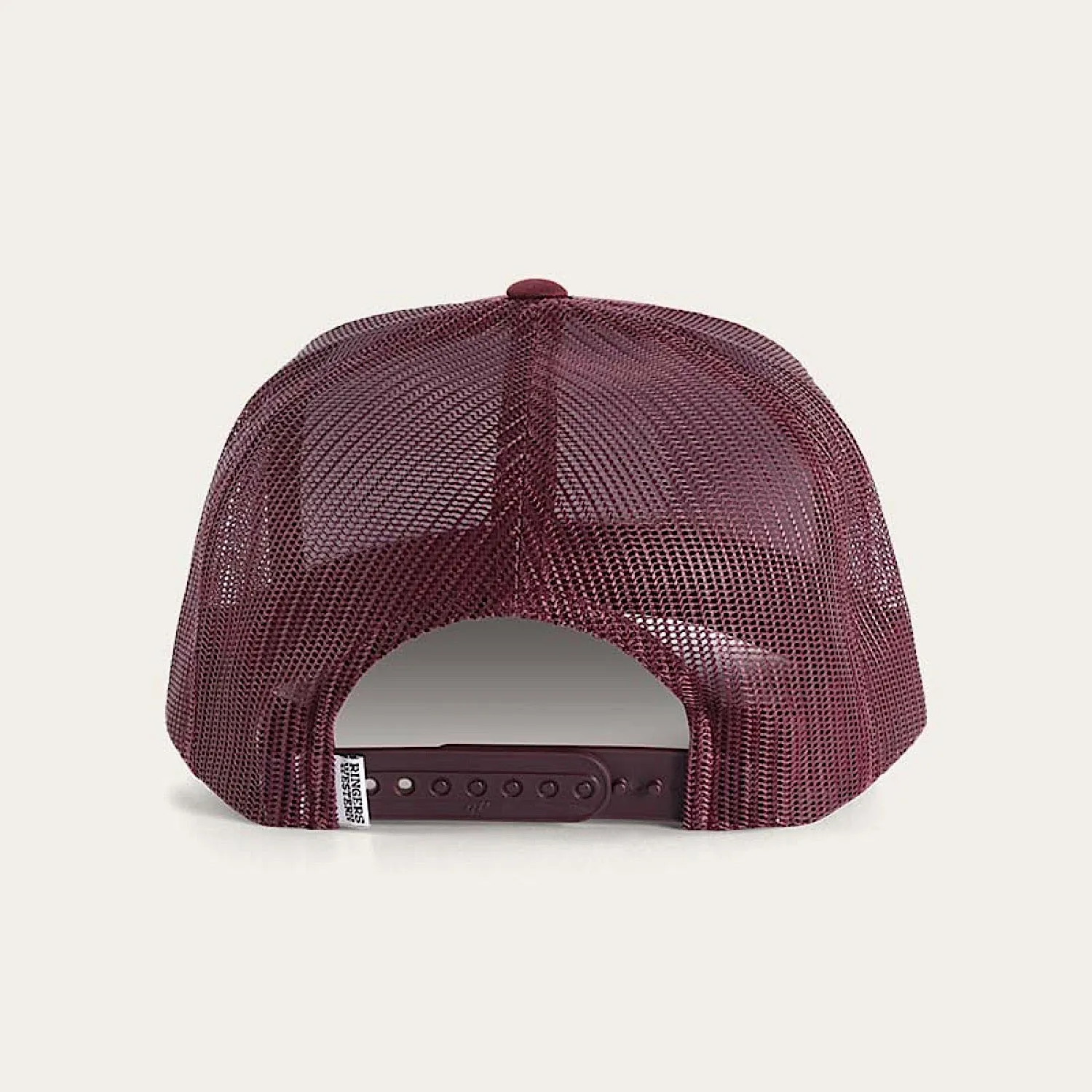 Ringers Western Signature Bull Trucker Cap - Burgundy with Burgundy & White Patch