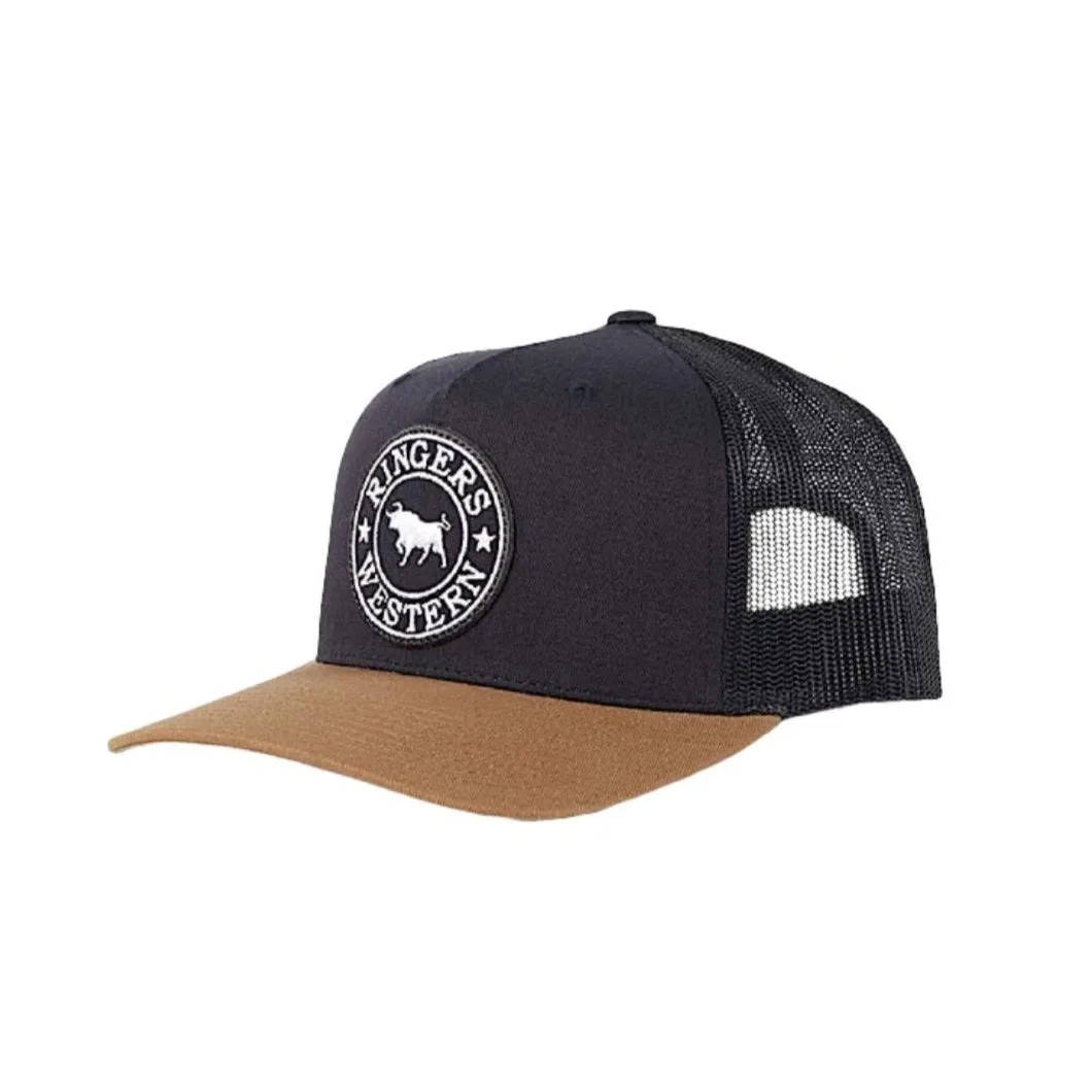 Ringers Western Signature Bull Trucker Cap - Dark Navy/Clay