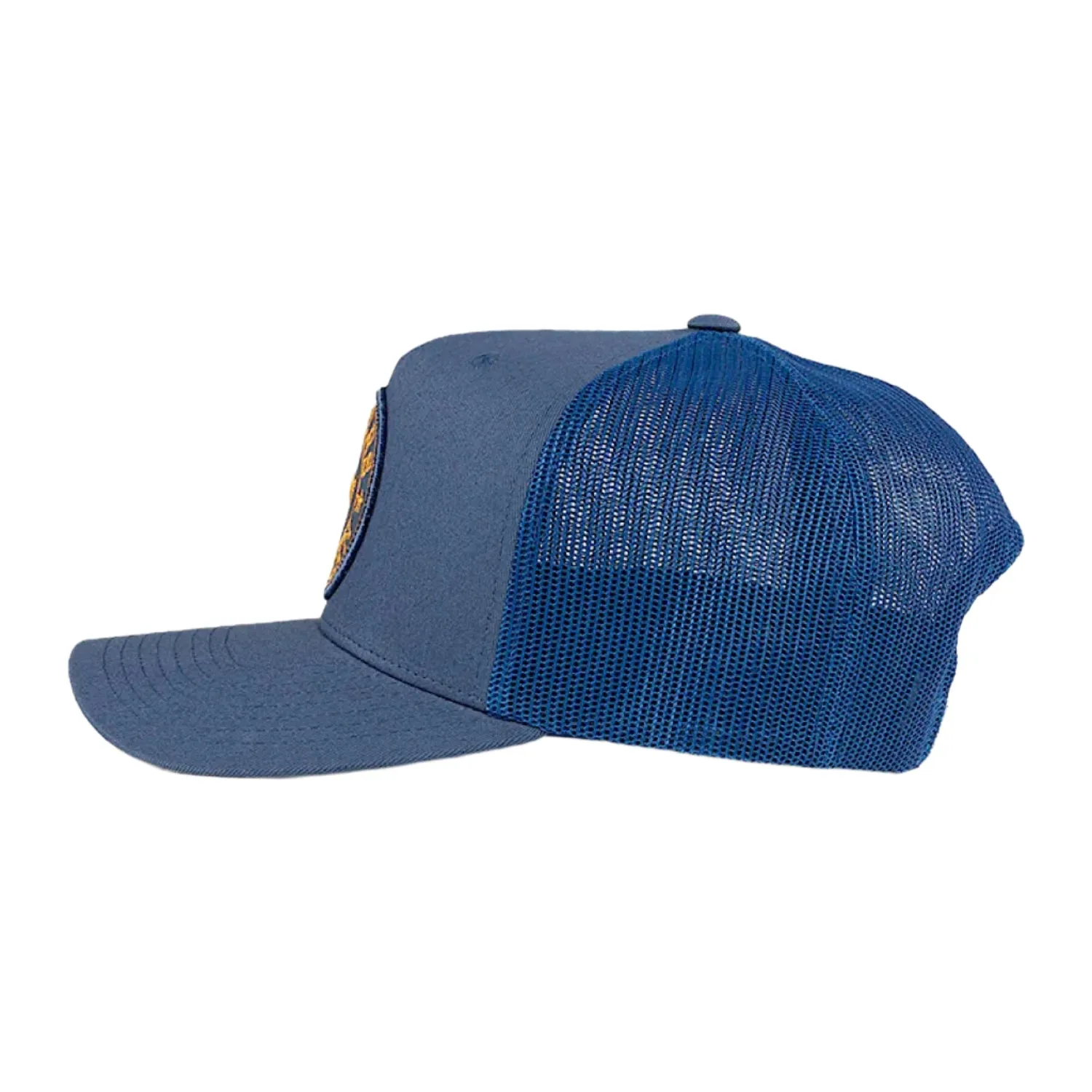 Ringers Western Signature Bull Trucker Cap - Yale Blue/Gold