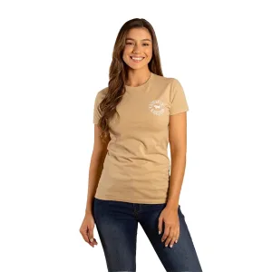 Ringers Western Signature Bull Women's Classic Fit T-Shirt - Dark Sand/White