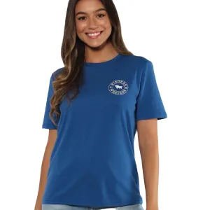 Ringers Western Signature Bull Women's Loose T-Shirt - Oceania/White