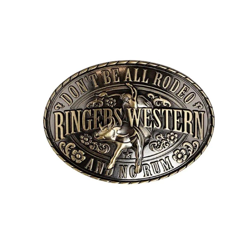 Ringers Western Talon Belt Buckle - Antique Brass