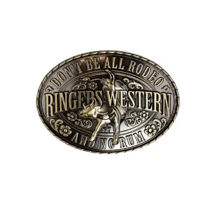 Ringers Western Talon Belt Buckle - Antique Brass