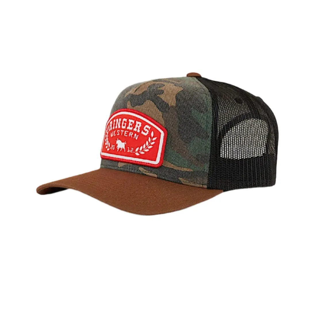 Ringers Western Wheatbelt Trucker Cap - Camo/Chocolate