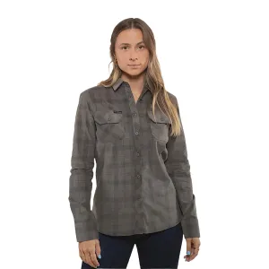 Ringers Western Women's Corduroy Long Sleeve Shirt - Charcoal
