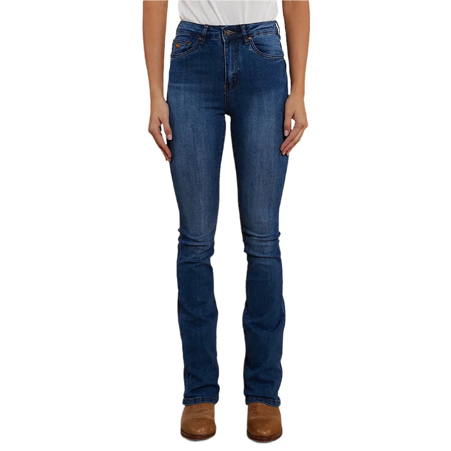 Ringers Western Women's Penny High Rise Bootleg Jean - Vintage Blue