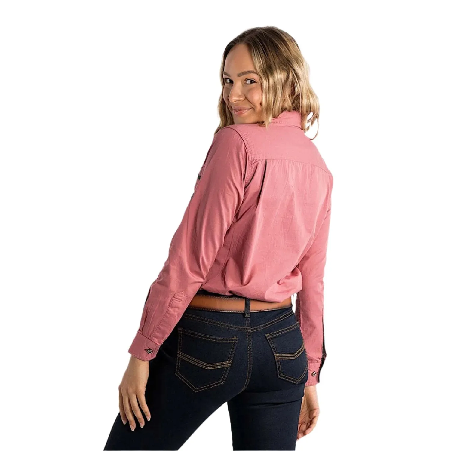 Ringers Western Women's Pentecost River Full Button Work Shirt - Dusty Rose