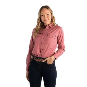 Ringers Western Women's Pentecost River Full Button Work Shirt - Dusty Rose