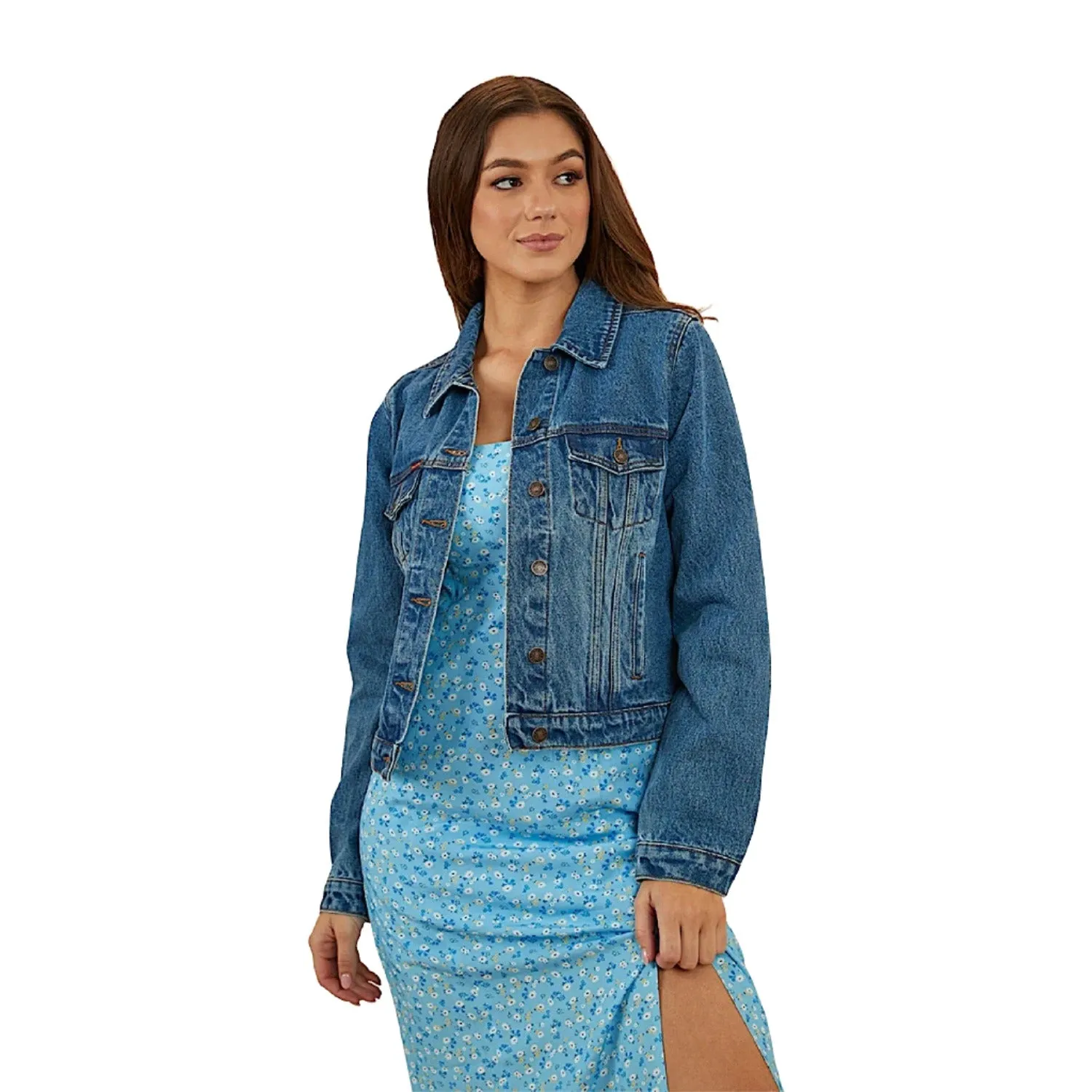 Ringers Western Women's Scarlett Denim Jacket - Mid Wash Blue
