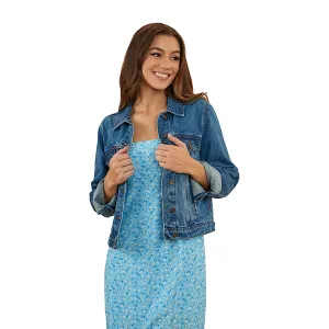 Ringers Western Women's Scarlett Denim Jacket - Mid Wash Blue