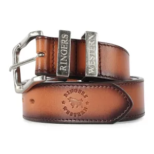 Ringers Western Woodbury Belt - Spice Brown