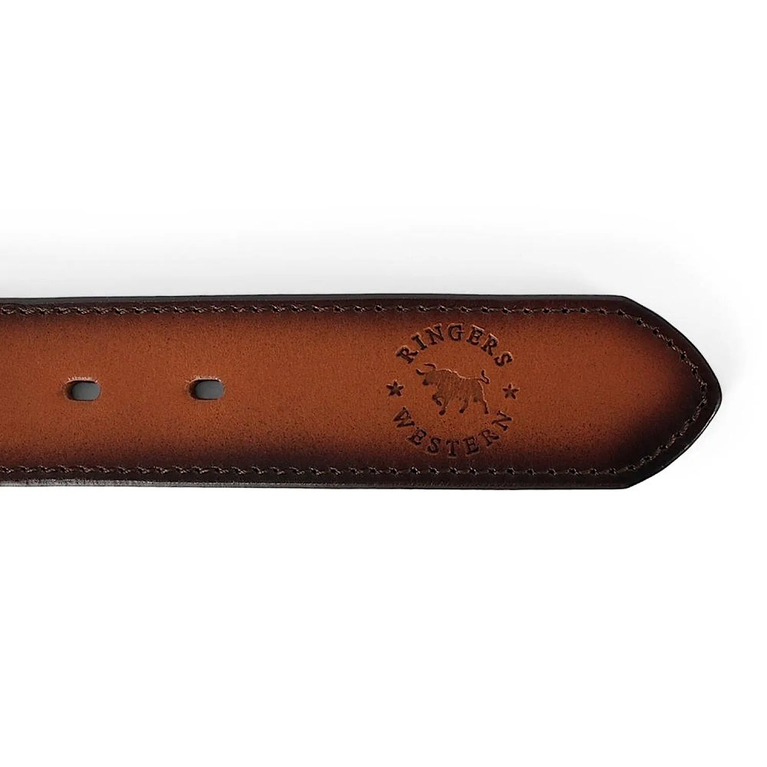 Ringers Western Woodbury Belt - Spice Brown