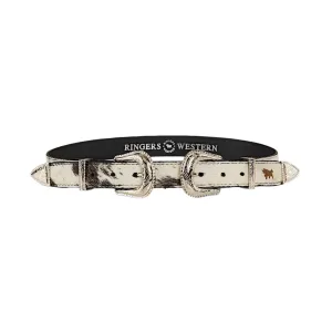 Ringers Western Zoey Double Buckle Belt - Black / White