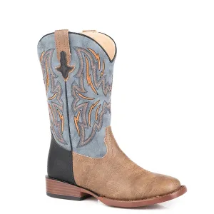 Roper BIG KIDS Dalton Boot Tan/Blue