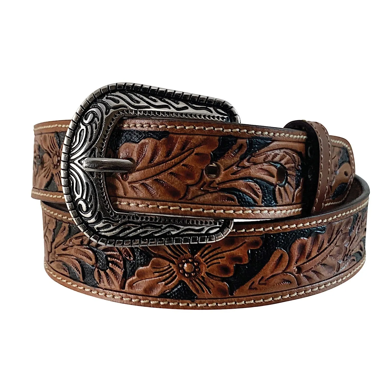 Roper Boys Belt 1.1/4" Bridle Full Grain Leather Tan