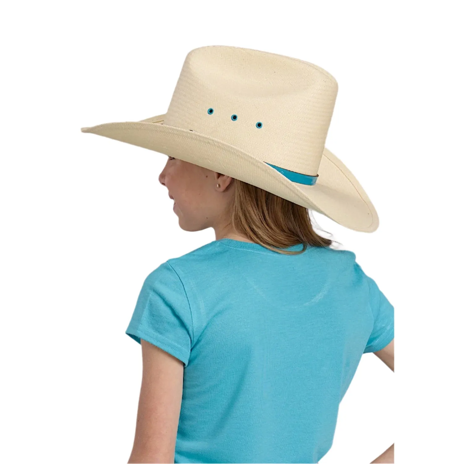 Roper Girl's Five Star Collection T-Shirt - Solid Blue