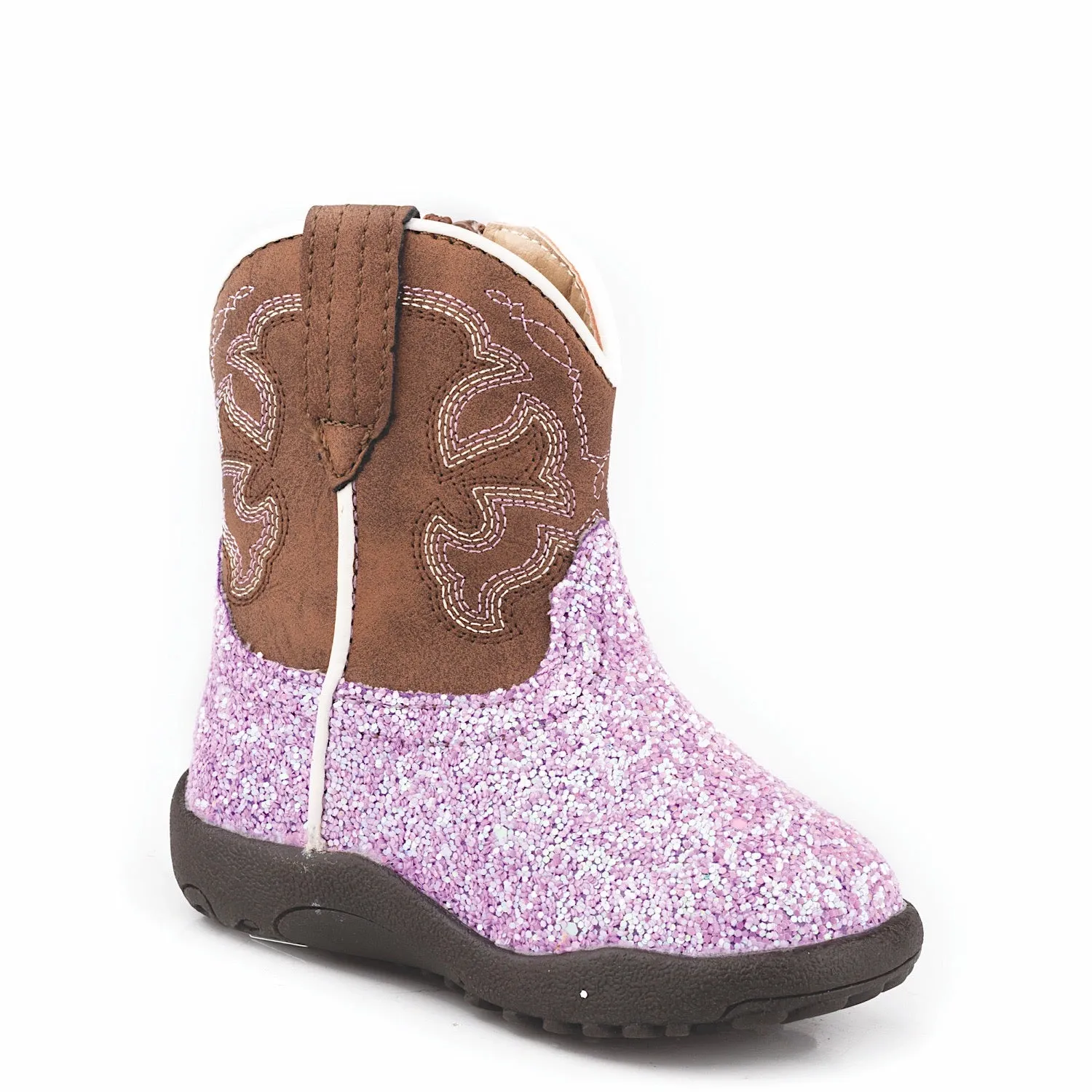Roper INFANT Cowbaby Glitter Blast - Purple Glitter/Brown