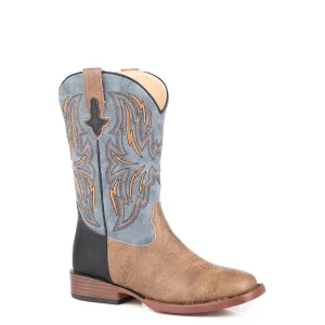 Roper LITTLE KID'S Dalton Boot Tan/Blue