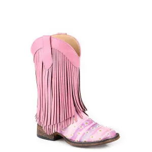Roper LITTLE KIDS Double Fringe Boot Pink