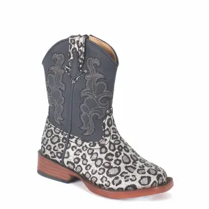 Roper LITTLE KIDS Glitter Wild Cat Silver Glitter Leopard/Black