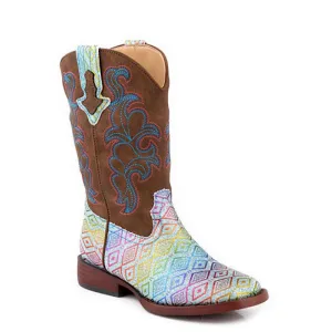 Roper Little Kids Maya Aztec Glitter - Blue