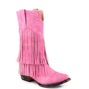 Roper Little Kids Rickrack Western Boot - Pink