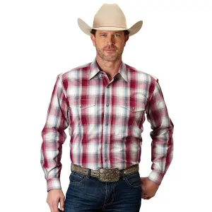 Roper Mens Amarillo Collection L/S Shirt Plaid Red