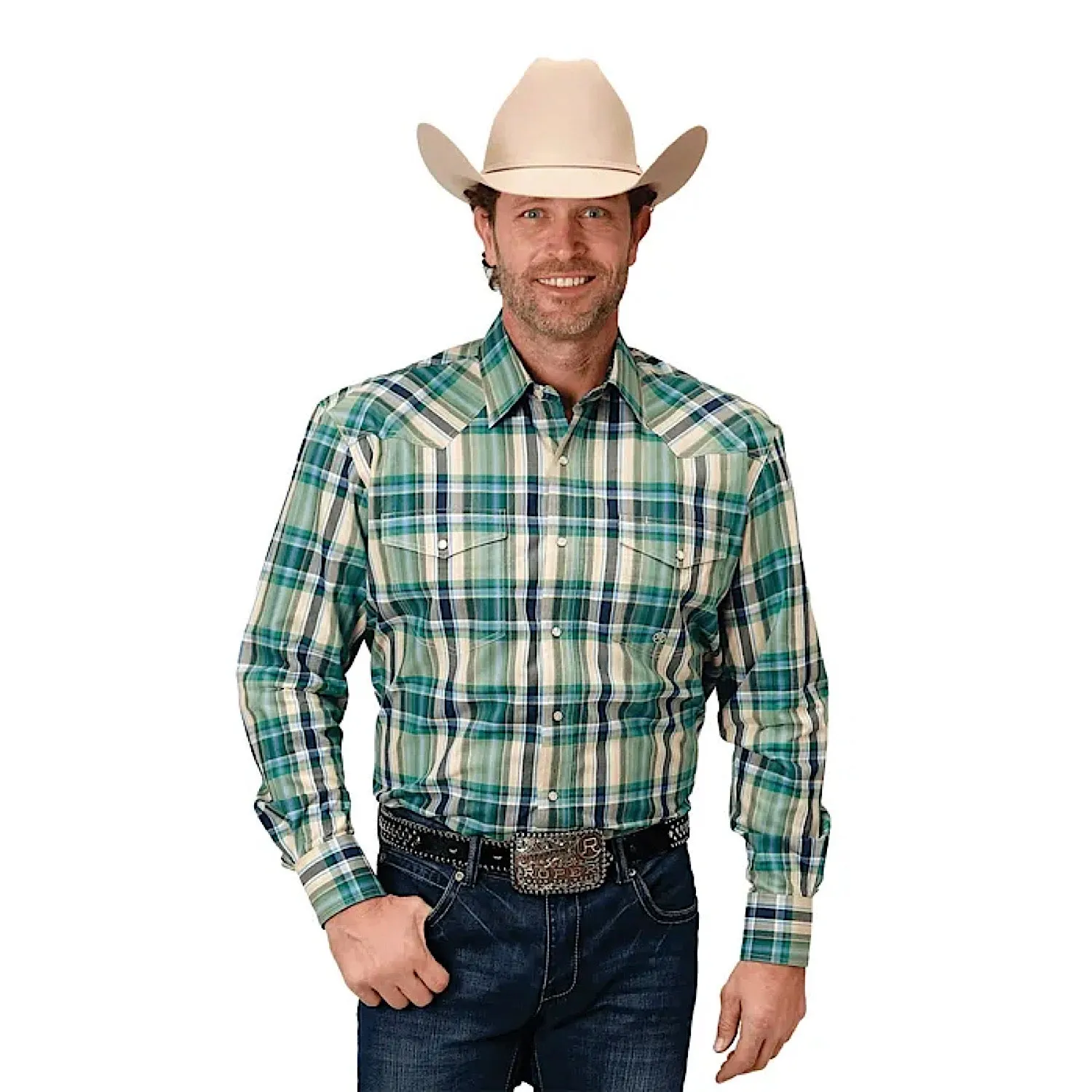 Roper Mens Amarillo Collection L/S Shirt Plaid