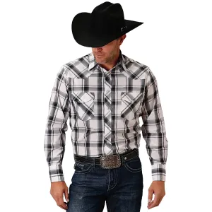 Roper Mens Karman Classic 55/45 Collection L/S Shirt Plaid Black