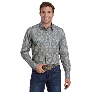 Roper Men's West Made Collection Shirt - Print Grey