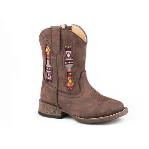 Roper TODDLER Double Arrows Western Boot - Brown