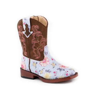 Roper TODDLER Glitter Floral Blue Glitter Floral/Brown