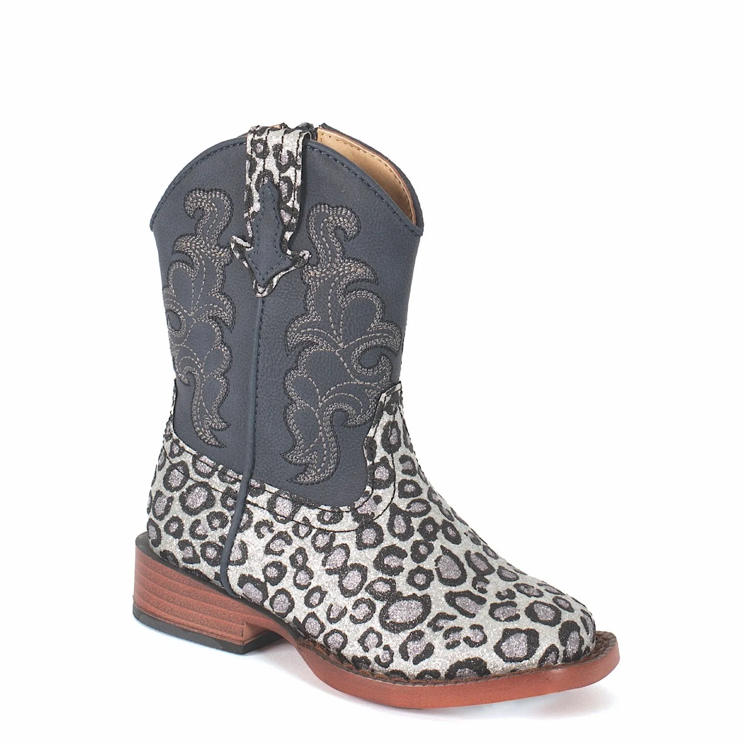 Roper TODDLER Glitter Wild Cat Silver Glitter Leopard/Black