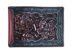Roper Wallet - Bi-Fold Tooled Leather Dark Brown