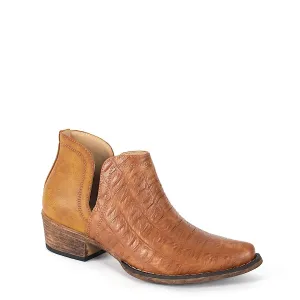 Roper Womens Ava Boot - Caiman Tan Croc Print