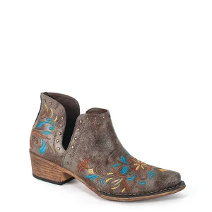 Roper Women's Ava Boot - Floral Grey Embroidered