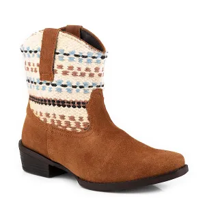 Roper Women's Dusty - Brown Suede / Woven Serape