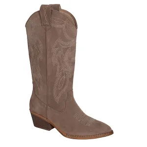 Roper Women's Gracie Western Boot - Tan Suede