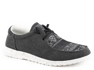 Roper Women's Hang Loose Canvas Shoe - Black Aztec Print
