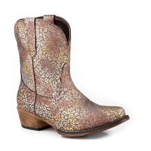 Roper Womens Ingrid Gold Leopard Glitter