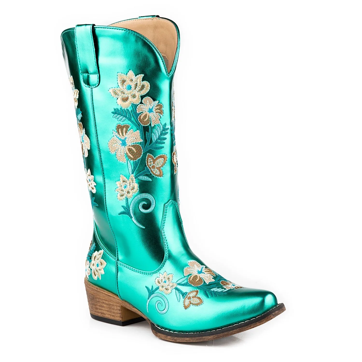 Roper Women's Riley Boot Floral - Emerald Green Metallic