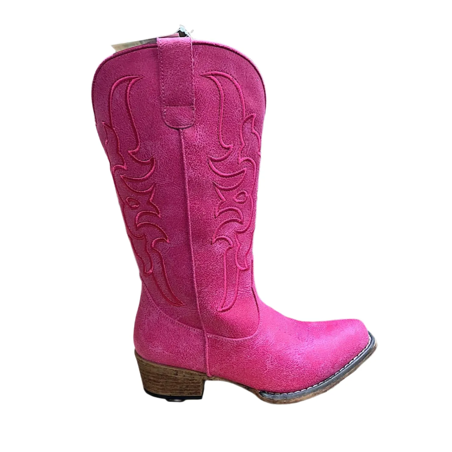 Roper Women's Riley Flextra Cord Western Boot - Pink