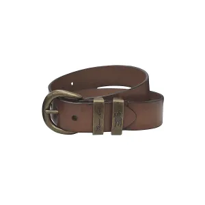 Thomas Cook Brass Twin Keeper Belt - Camel
