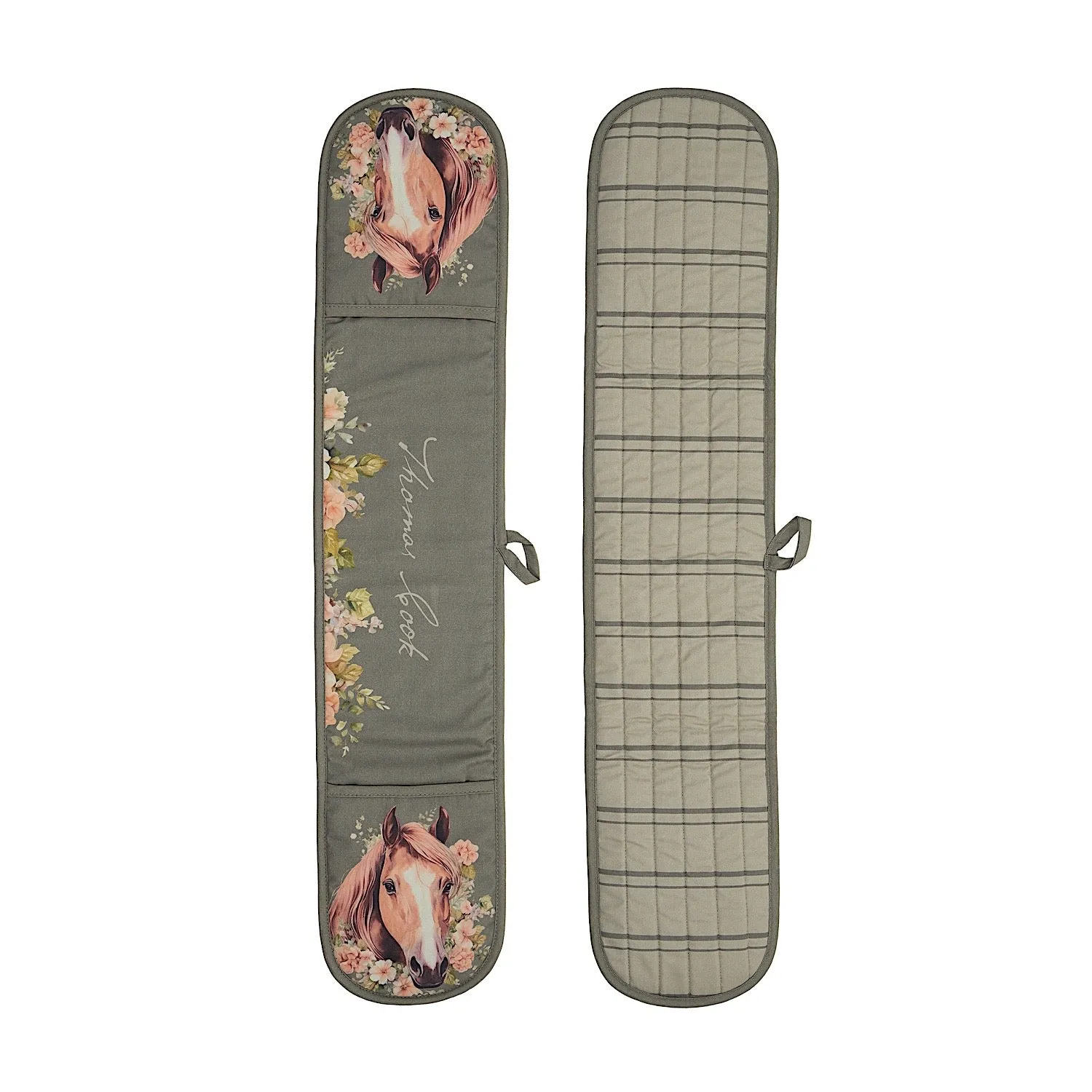 Thomas Cook Double Oven Glove - Sage (Horses)